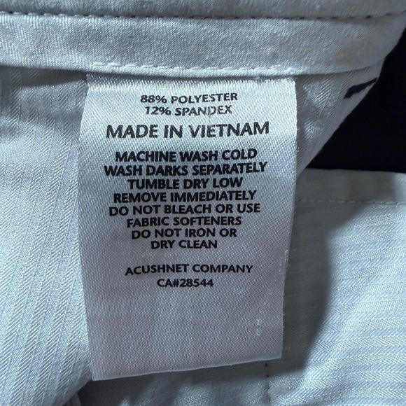 FootJoy Pants Mens 38x34 Blue Chino Golf Stretch Lightweight FJ Logo Straight - Picture 12 of 14